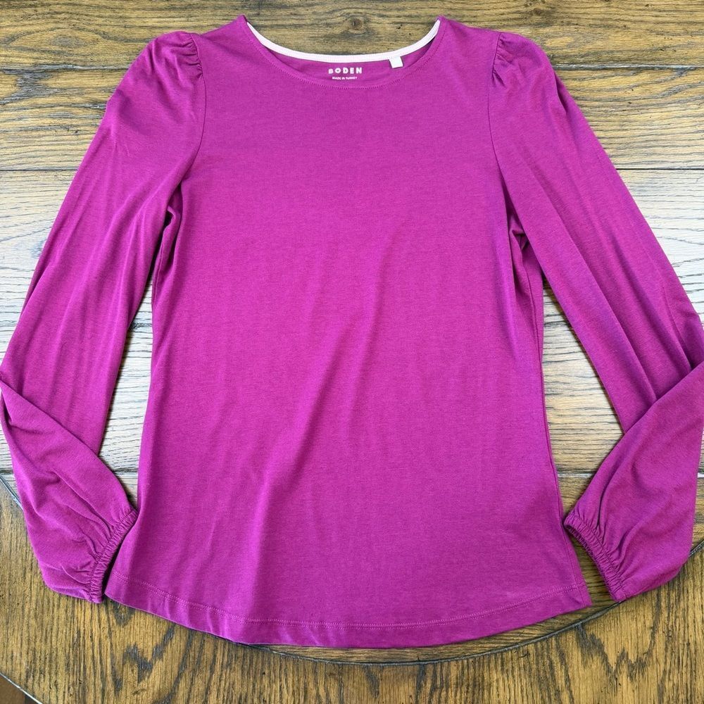Boden Fuchsia Long Sleeved Top